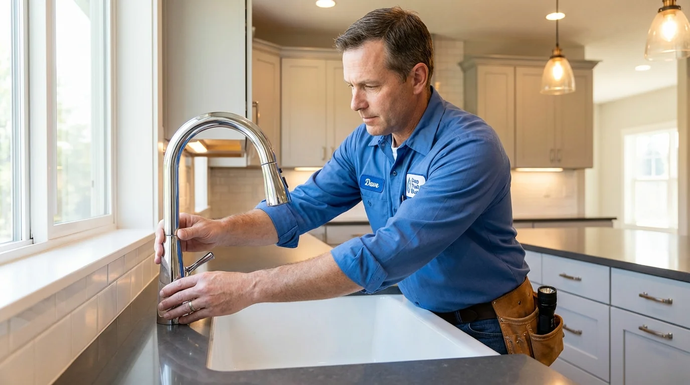 Kitchen faucet installation by Johns Plumbing LLC in Elverson